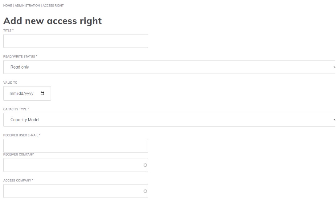 Add new access right